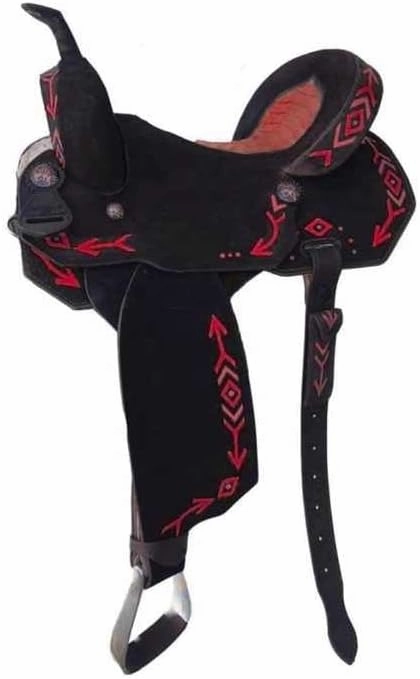 Western Barrel Racing Horse Saddle Wooden Tree Handmade Premium Leather Comfort Horse Trail Equestrian Tooled Carved Horse Riding Saddle Size: 10"-18 inches Seat Available, AS20