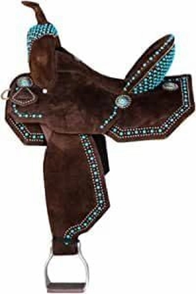 Western Barrel Racing Horse Saddles Handmade Premium Leather Comfort for Horses Trail Equestrian Tooled Carved Horse Saddle for Riding Horse Saddle Size: 10"-18" inches Seat, BRL19