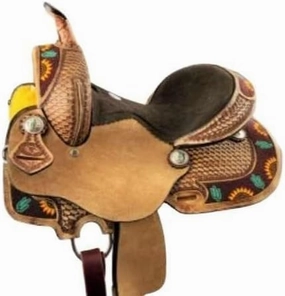 Western Barrel Racing Horse Saddles Handmade Premium Leather Comfort for Horses Trail Equestrian Tooled Carved Horse Saddle for Riding Horse Saddle Size: 10"-18" inches Seat, RTS12