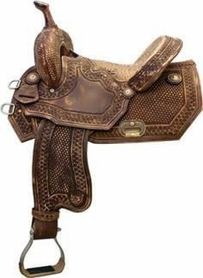 Western Barrel Racing Horse Saddles Trail Equestrian Horse Saddle Classic Quality Premium Leather Comfort for Horse Riding Size:10-18 inches Seat Available, BRL18