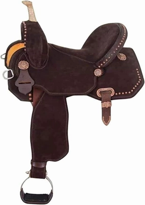 Western Barrel Racing Wooden Tree Horse Saddles Handmade Premium Leather Comfort Horses Trail Equestrian Tooled Carved Horse Saddle Riding Size: 10-18 inches Seat, KK12