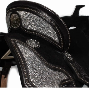 Western Horse Saddles Barrel Racing Wooden Tree Handmade Premium Leather Comfort Horses Trail Equestrian Tooled Carved Horse Saddle Riding Size: 10-18 inches Seat, KQ02