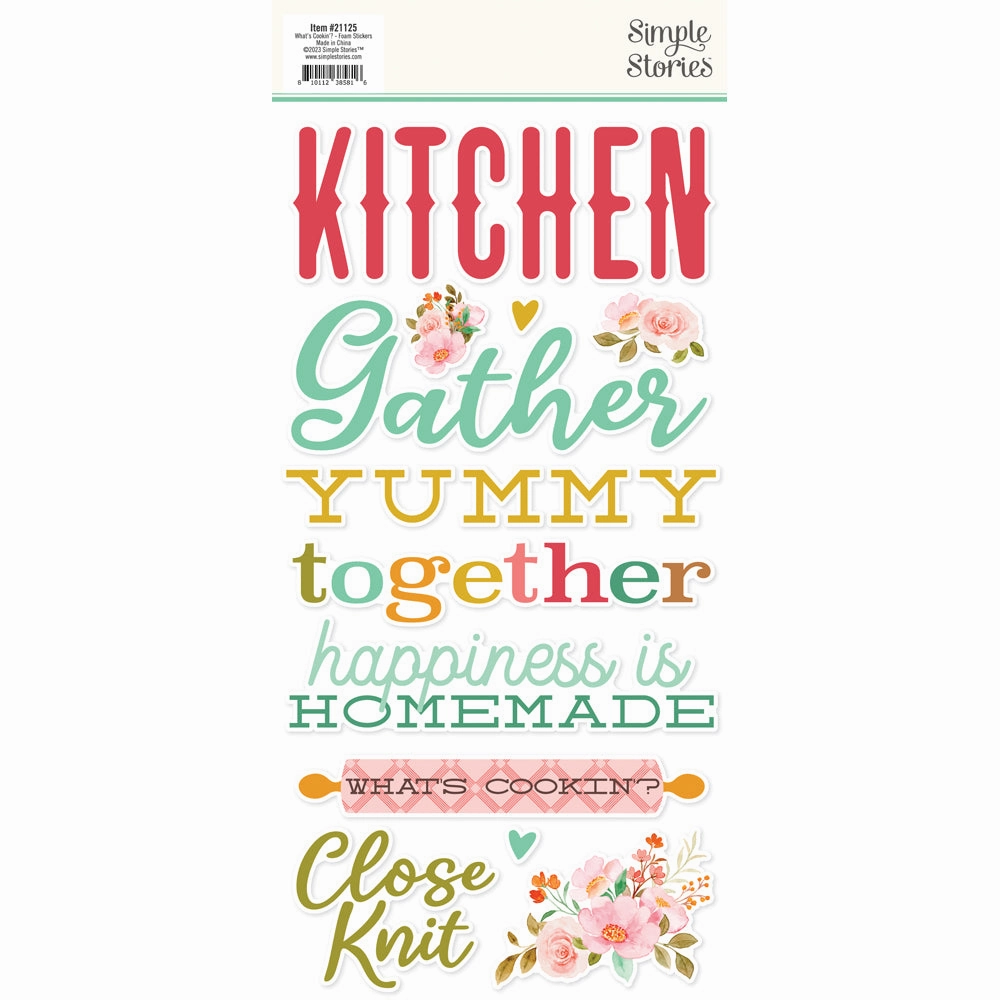 What's Cookin'? - Foam Stickers - Simple Stories