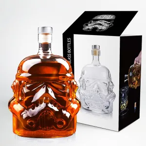 Whiskey Decanter, Liquor Bottle and Stopper, for Husband Or Men Dad Birthday, Father's Day Whiskey Carafe for Wine, Liquor, Scotch, Bourbon, Brandy - 750ML