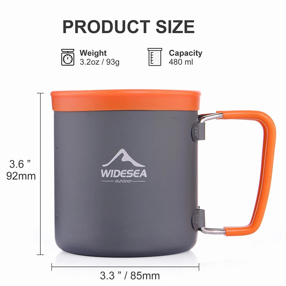WIDESEA Camping Aluminium Cup – Lightweight Outdoor Mug for Hiking & Trekking