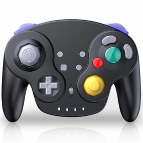Wireless Controller for Switch/Lite/Switch Online, NGC Style Pro Controller Compatible with PC/Steam - (Built-in Rumble) (Rechargeable) (NFC)- Black