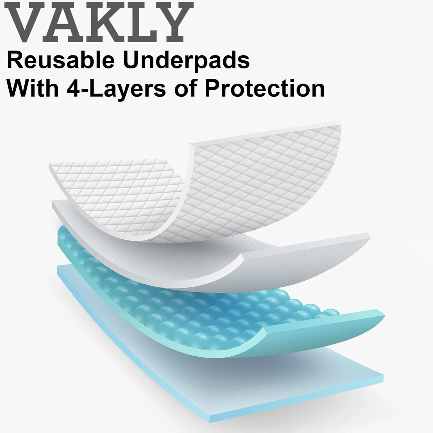 XL Washable Reusable Underpads 36"x54" Waterproof Absorbent Incontinence Bed Pad [3 Pack] Large Underpad with Heavy 4-Layer Protection for Beds Sofa and Mattress - Pads for Adults Seniors Kids & Pets
