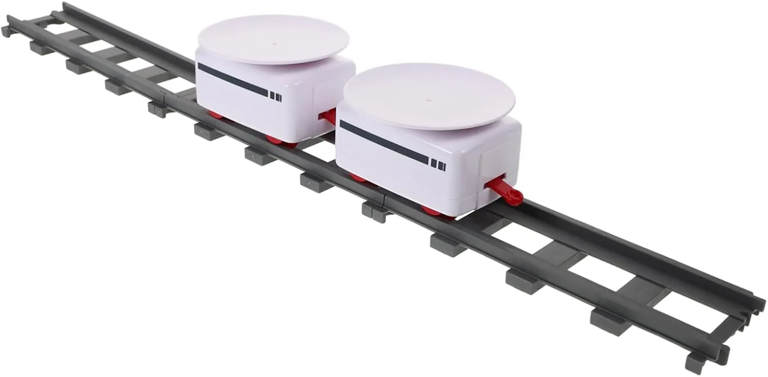 Yardwe 1 Set Electric Sushi Conveyor Belt Set Rotating Food Train with Track Japanese Sashimi Serving for Family Party Game Cultural Awareness Imaginative Play
