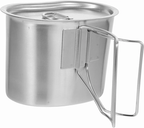 Yardwe Mini Pot Lightweight Camping Cookware Stainless Steel Water Cup Outdoor Cooking