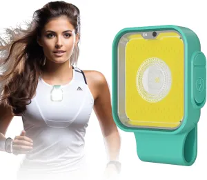 Yls Running Light, Rechargeable Clip on Running Lights for Runners, 12 Lighting Modes High Visibility Reflective Running Gear with Strong Magnetic, Dog Lights for Night Walking, Camping, Outdoor Adv