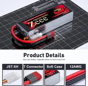 Zeee Premium Series 3S 5200mAh Lipo Battery 11.1V 100C Soft Case Battery with T Connector for RC Plane Quadcopter RC Airplane RC Helicopter RC Car Truck Boat(2 Pack)