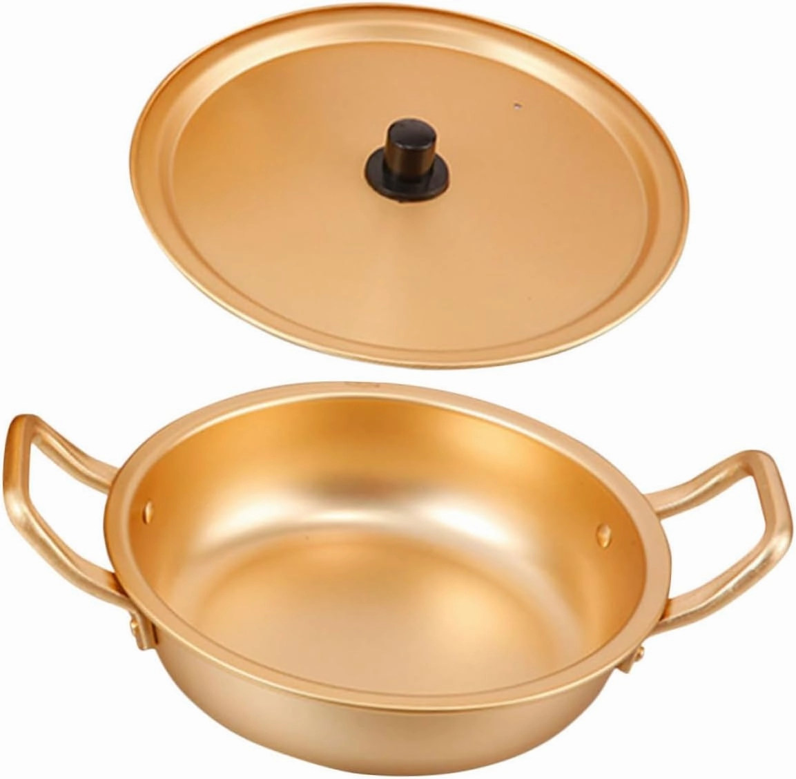 Zerodeko Korean Ramen Pot Lightweight Aluminum Cooking Pot for for Camping Picnics Includes Lid Easy to Clean Portable
