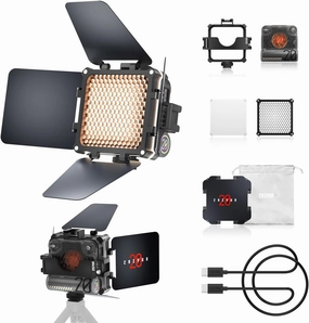 ZHIYUN FIVERAY M20 Combo LED Photography Continuous Lighting 20W Bi-Color 2700K-6500K with Magnetic Barn Door Diffuser CRI 95  TLCI 97 